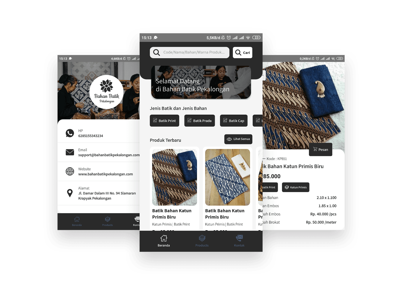 Online Store Bahan Batik Pekalongan
