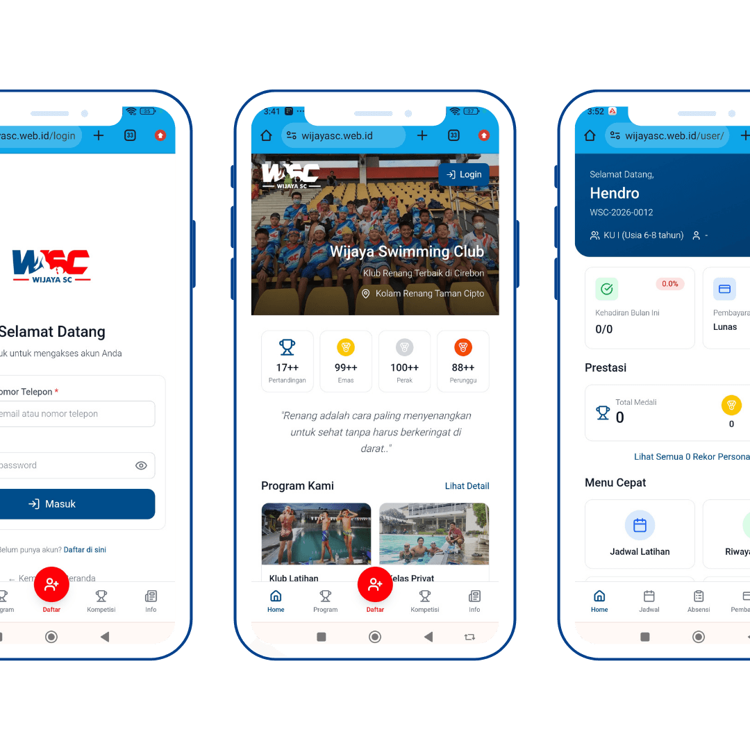 Wijaya SC — Landing Page & Membership Management System